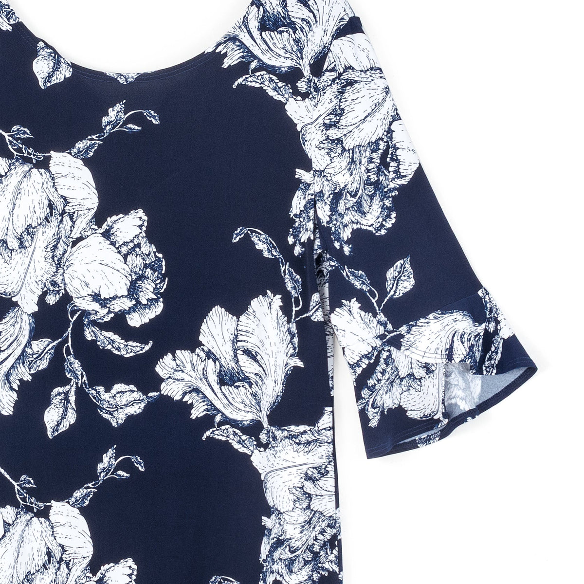 Tulip Cuff Back Tie Dress - Peony Blossom | Clara Sunwoo Latest