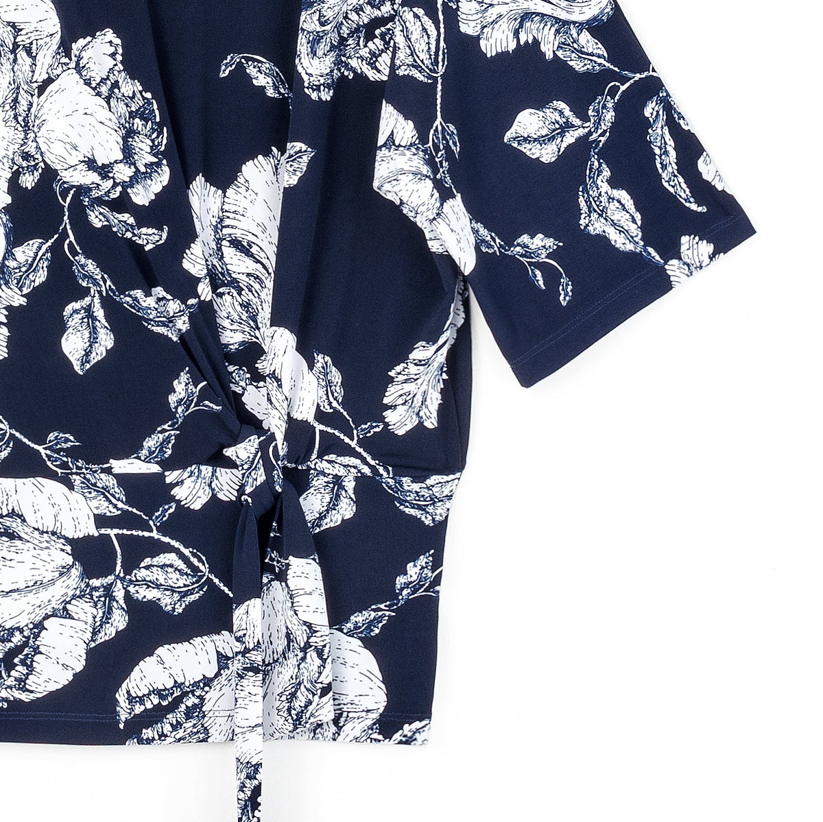 Signature Side Tie Top - Peony Blossom | Clara Sunwoo Essential
