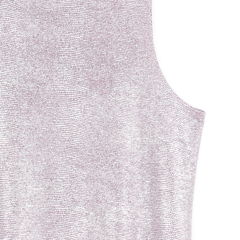 Glitter Foil - Jewel Neck Tank - Pink - Final Sale | Clara Sunwoo Deals