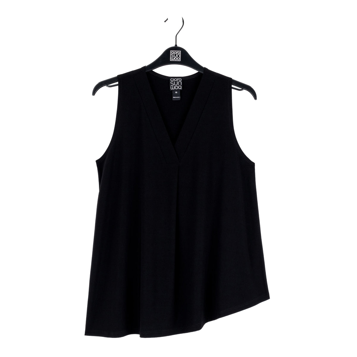 Asymmetrical Tunic Tank - Black - Final Sale | Clara Sunwoo Latest
