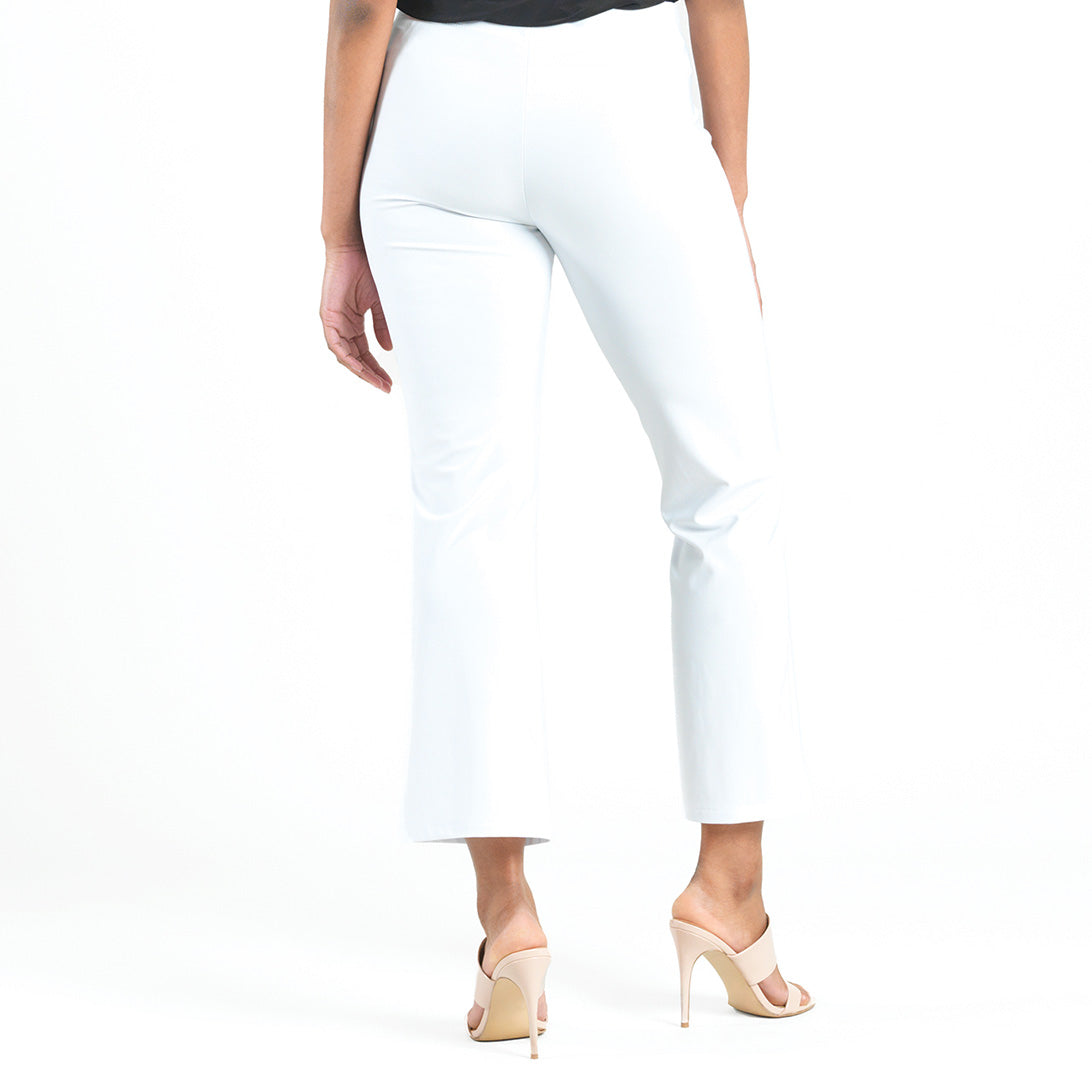 Center Seam Front Slit Ankle Pant - White - Limited Sizes | Clara Sunwoo Trending