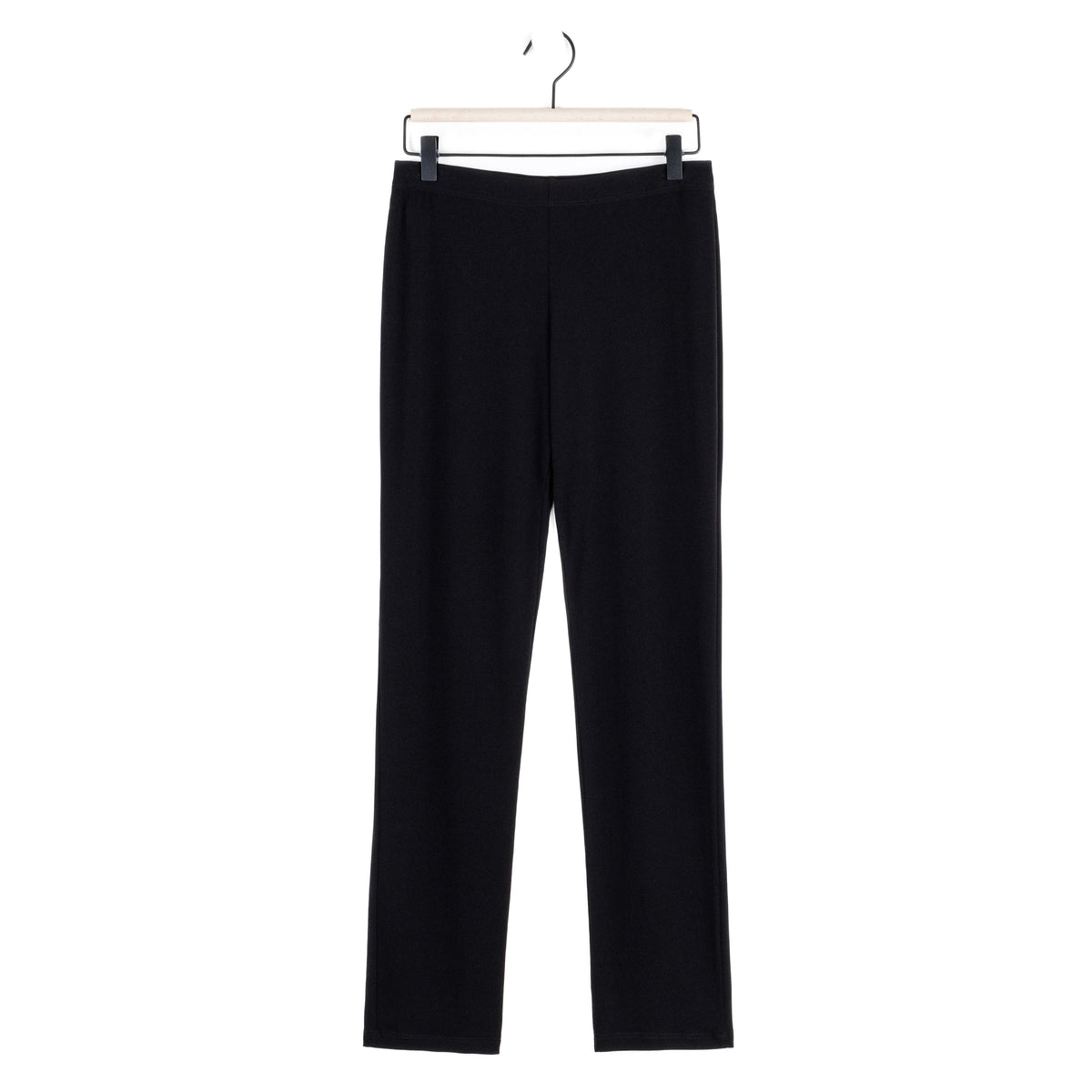 Rayon-Ponte Knit - Straight Leg Pocket Pant - Black - Final Sale | Clara Sunwoo Recommended