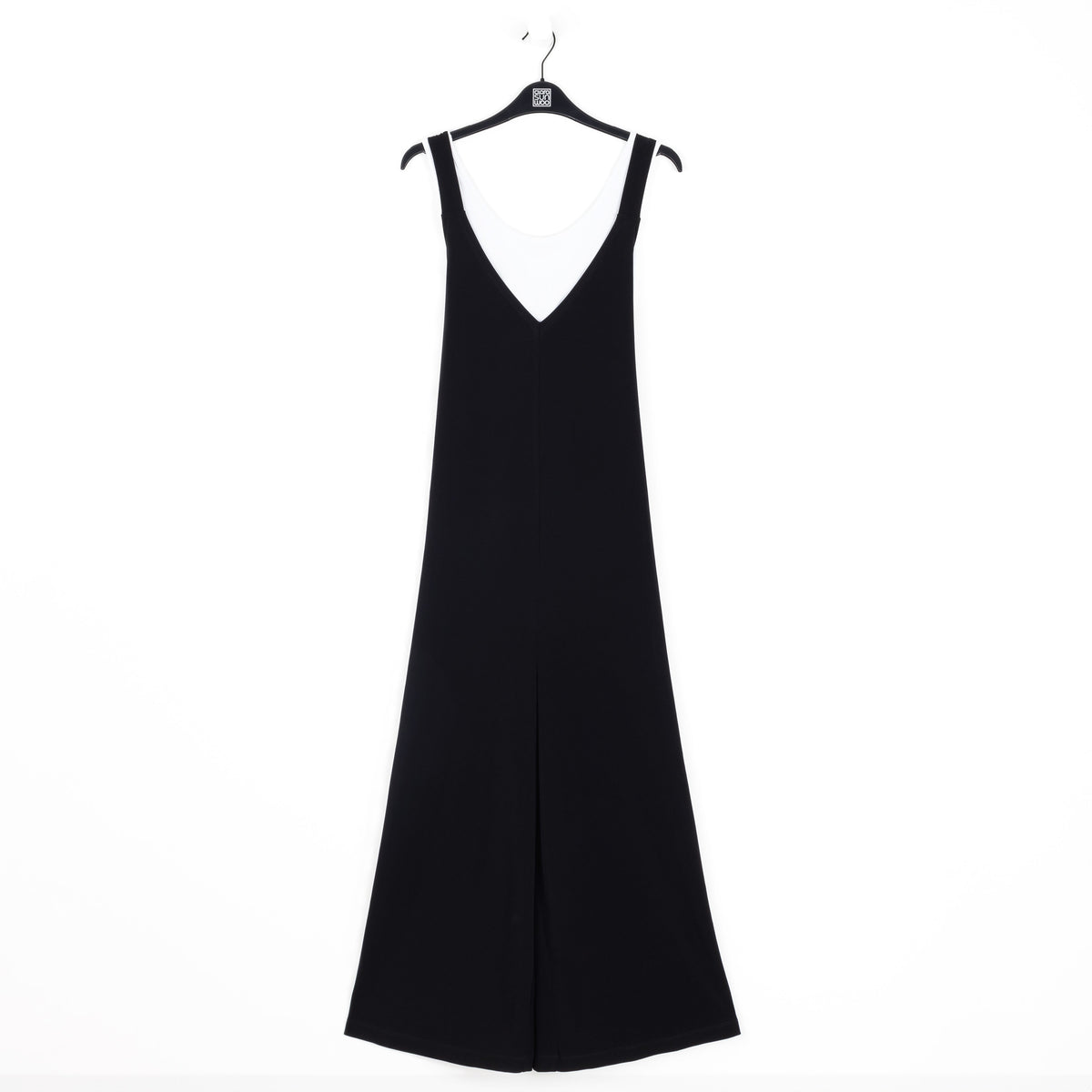 V-Neck Cross Back Jumpsuit - Black - Final Sale | Clara Sunwoo Sale