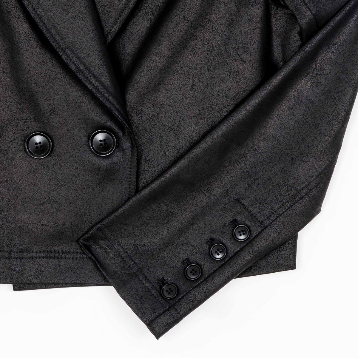 Liquid Leather™ Cropped Tuxedo Blazer - Black - Final Sale! | Clara Sunwoo Recommended
