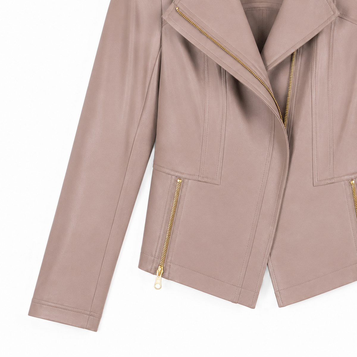 Liquid Leather™ Signature Jacket - Taupe | Clara Sunwoo New