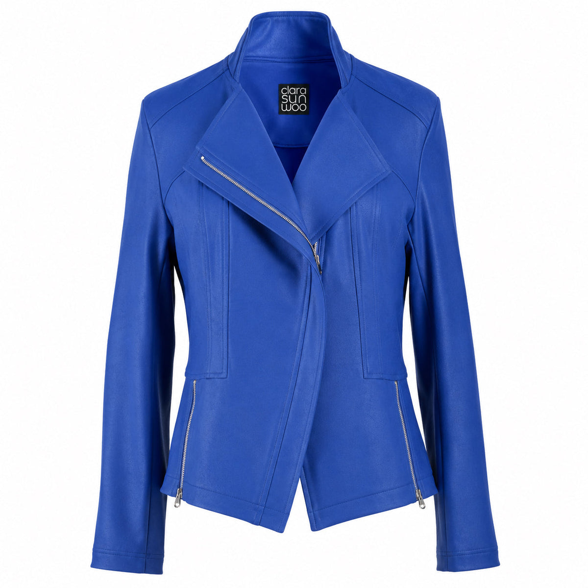 Liquid Leather™ Signature Jacket - Cobalt | Clara Sunwoo Signature