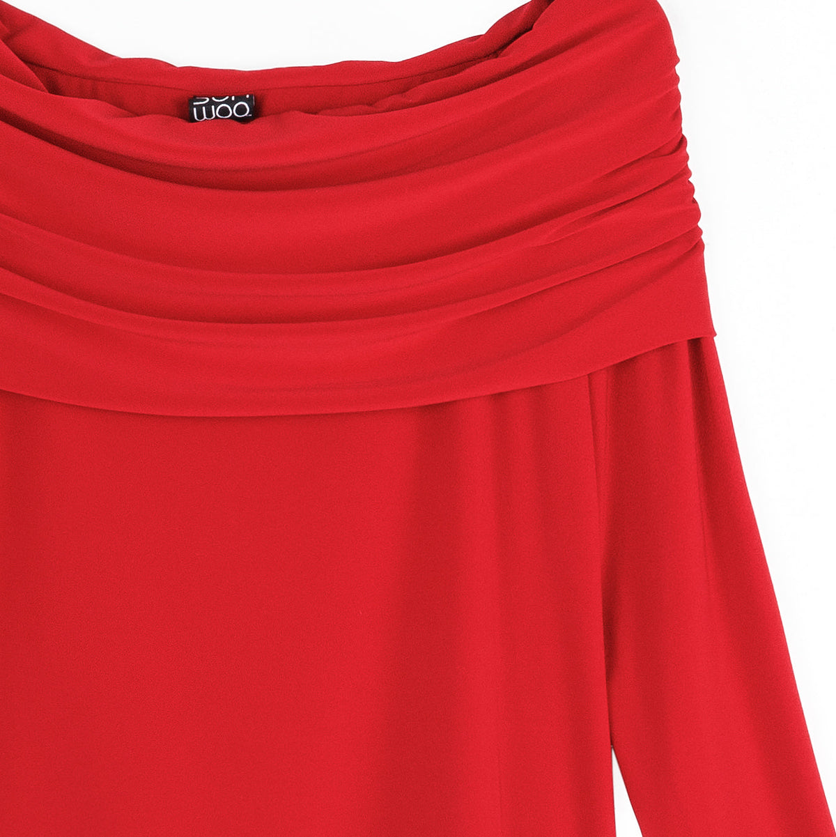 Ruched Off-Shoulder Top - Red - Final Sale | Clara Sunwoo Hot Sale