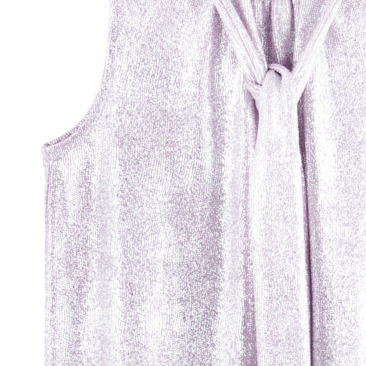 Glitter Foil - Mock Neck-Tie Detail Top - Pink - Final Sale! | Clara Sunwoo Discount