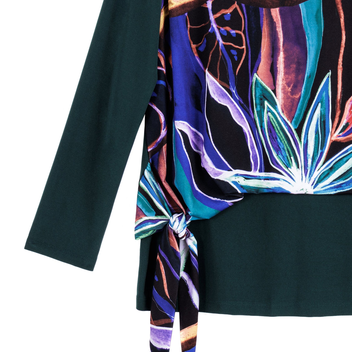 Blouson Overlay Side Tie Detail Top - Petal Sketch - Final Sale! | Clara Sunwoo Trending