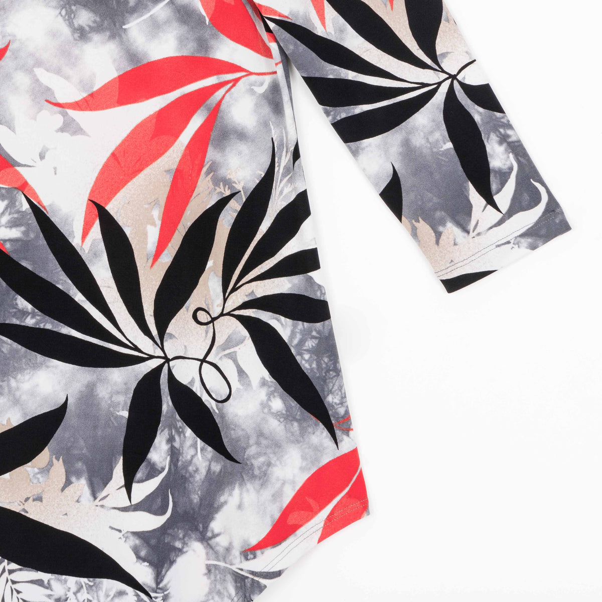Kerchief Angle Hem Tunic - Leaf Scatter - Final Sale! | Clara Sunwoo Popular
