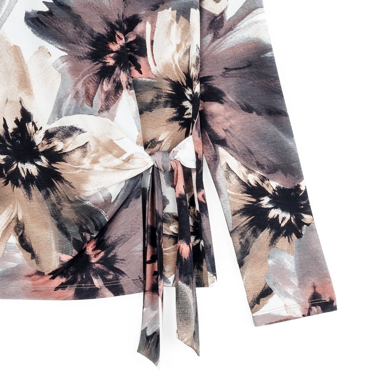 Gauze Knit - Side Tie Waist Top - Petal Whisper - Final Sale | Clara Sunwoo New