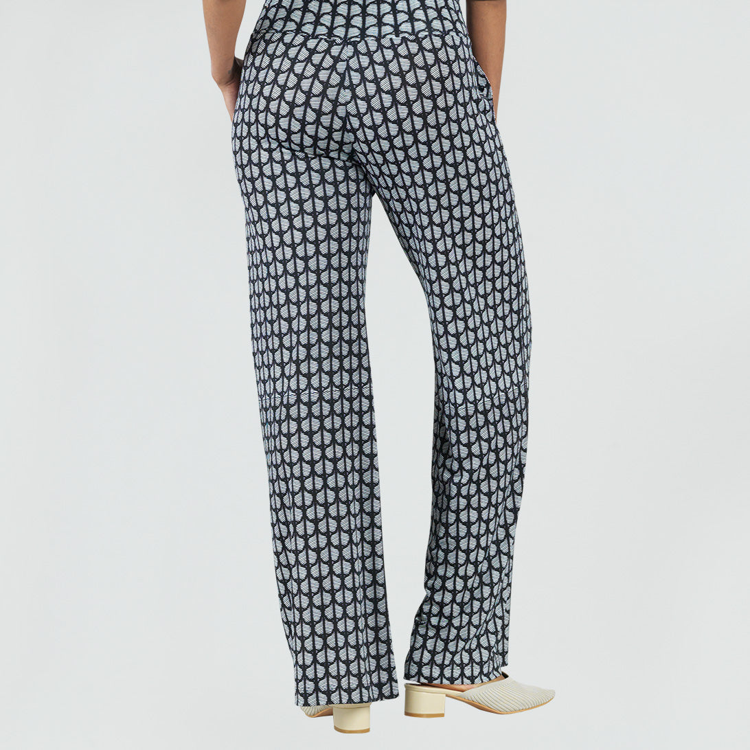 Signature Wide Leg Pocket Pant - Geo Striped - Final Sale! | Clara Sunwoo Essential