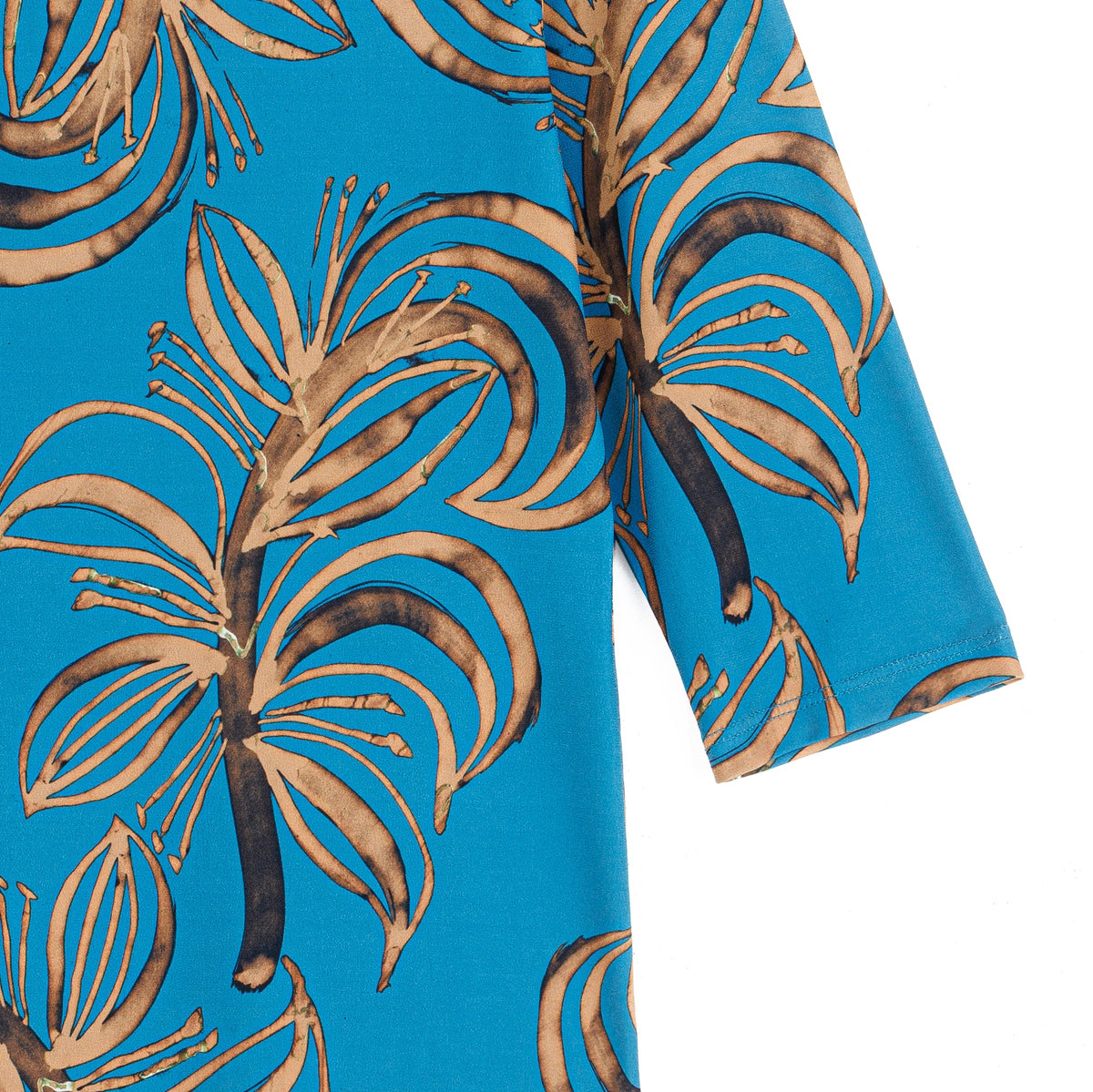 Scoop Neck Half Sleeve Top - Autumn Leaves | Clara Sunwoo Great Value