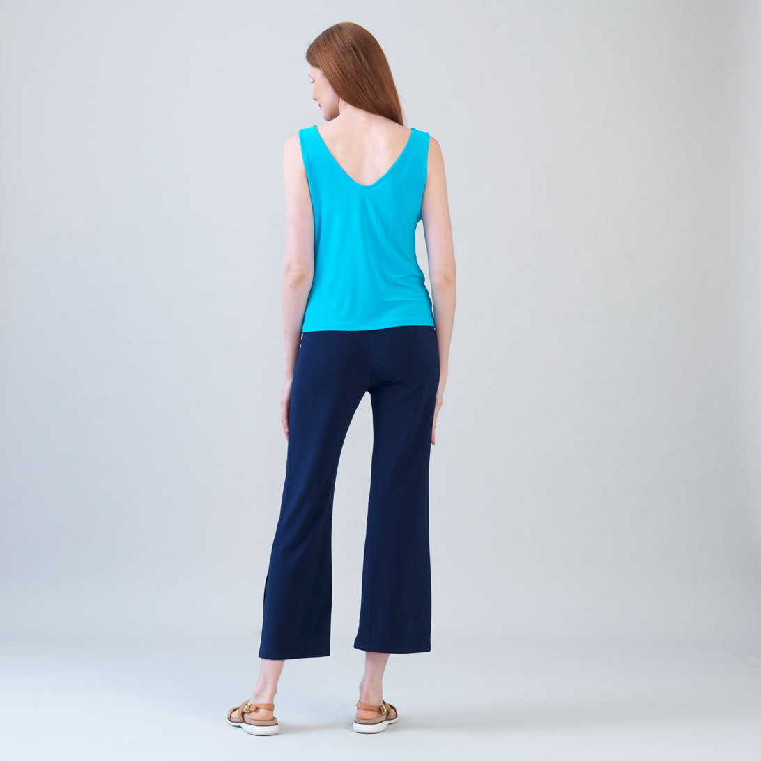 Reversible U or V Neckline Tank - Turquoise | Clara Sunwoo Everyday