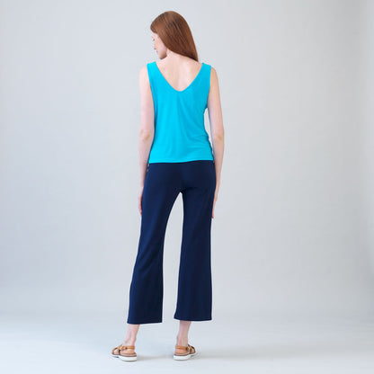 Reversible U or V Neckline Tank - Turquoise | Clara Sunwoo Everyday