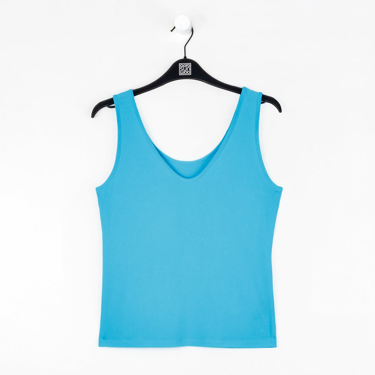 Reversible U or V Neckline Tank - Turquoise | Clara Sunwoo Everyday