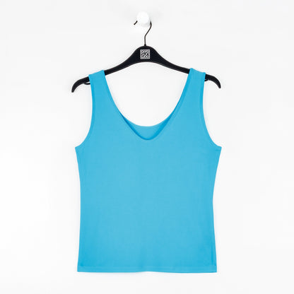 Reversible U or V Neckline Tank - Turquoise | Clara Sunwoo Everyday