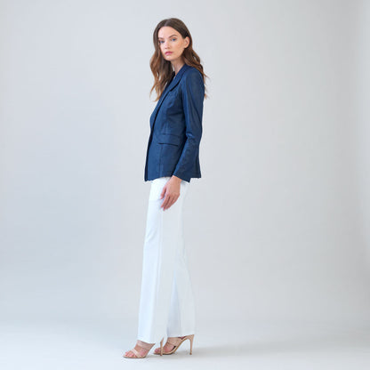 Liquid Leather™ Signature Pocket Blazer - Navy | Clara Sunwoo Best Seller