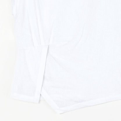 Soft Cotton - Cap Sleeve Stitch Overlay Top - White - Final Sale | Clara Sunwoo Exclusive