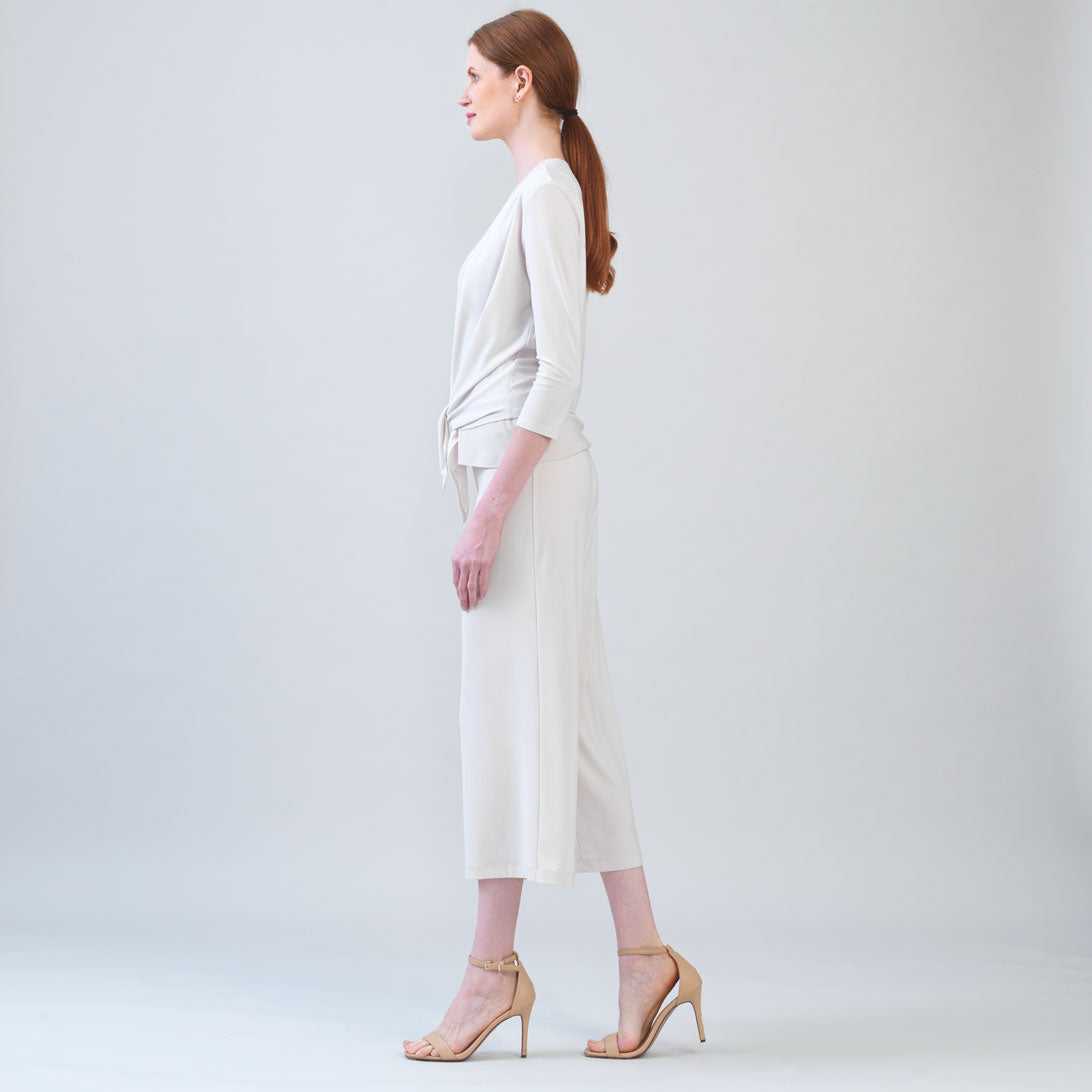Modern Tie Front Cardigan - Bone - Limited Sizes | Clara Sunwoo Sale