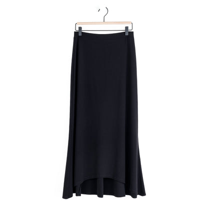 Cascade Drape Hi-Low Maxi Skirt - Black | Clara Sunwoo Smart Buy