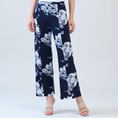 Relaxed Kick Front Slit Ankle Pant - Peony Blossom | Clara Sunwoo Popular
