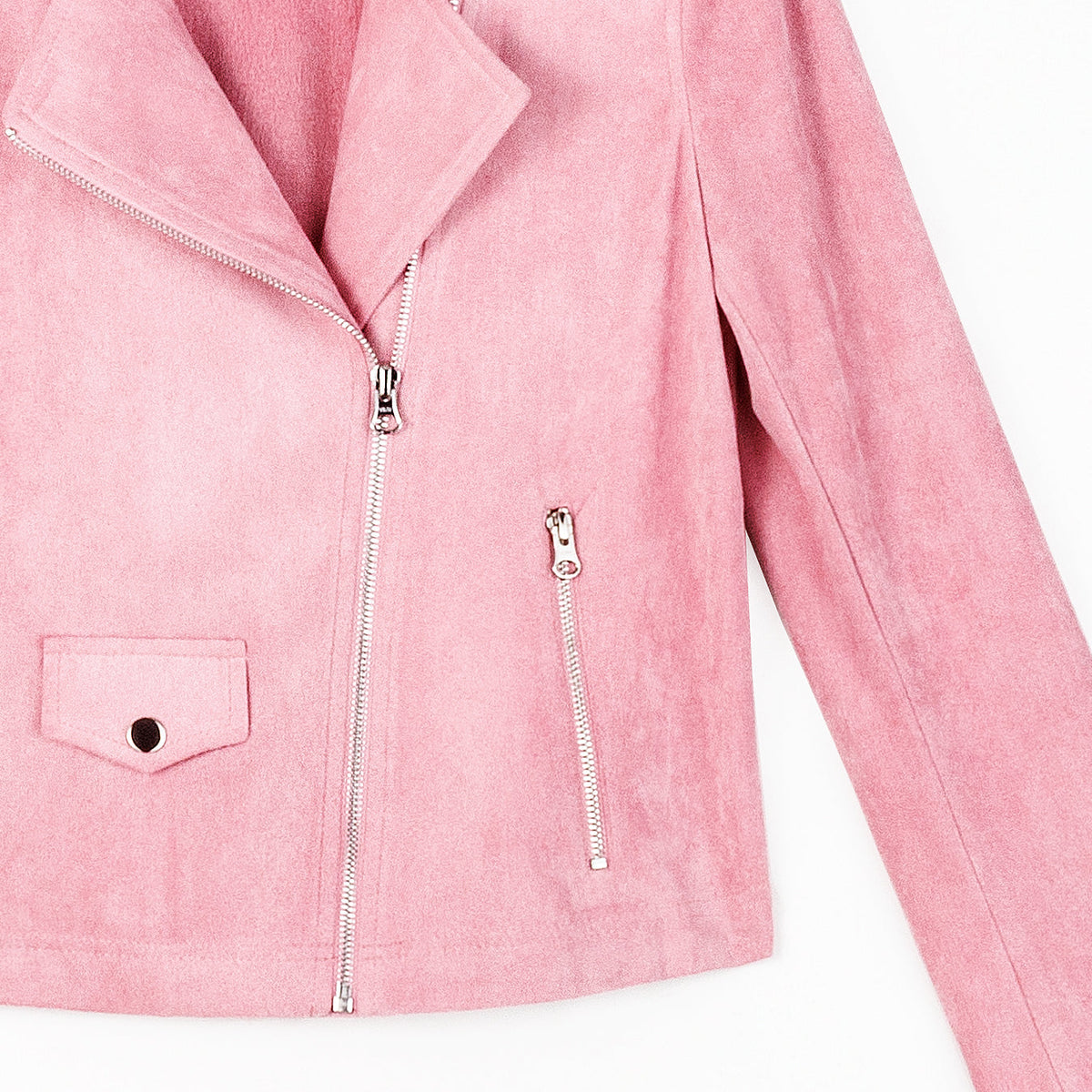 Soft Suede - Architectural Moto Jacket - Mauve | Clara Sunwoo Exclusive