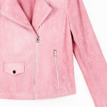 Soft Suede - Architectural Moto Jacket - Mauve | Clara Sunwoo Exclusive