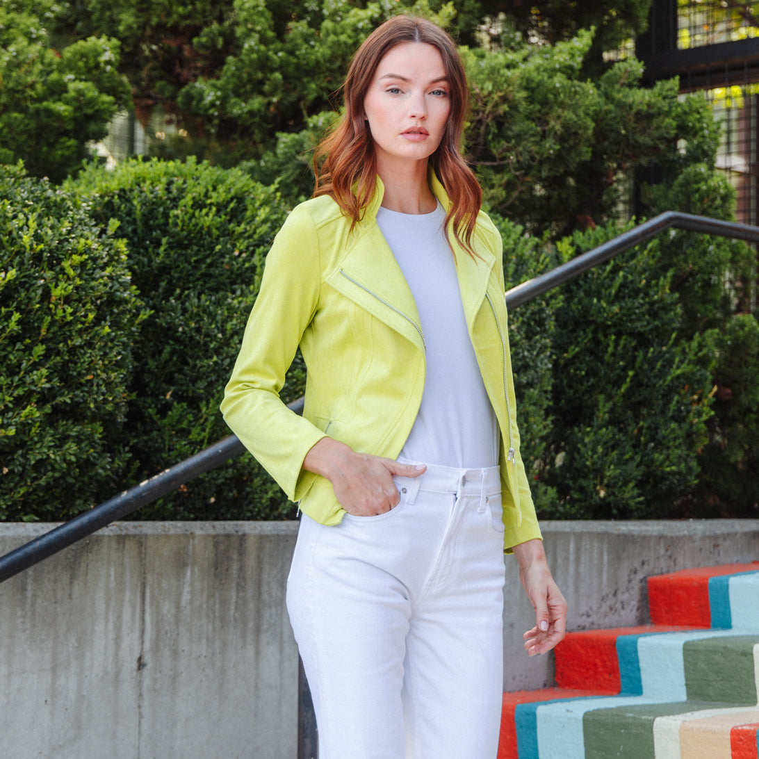 Soft Suede - Signature Jacket - Lime | Clara Sunwoo Deals