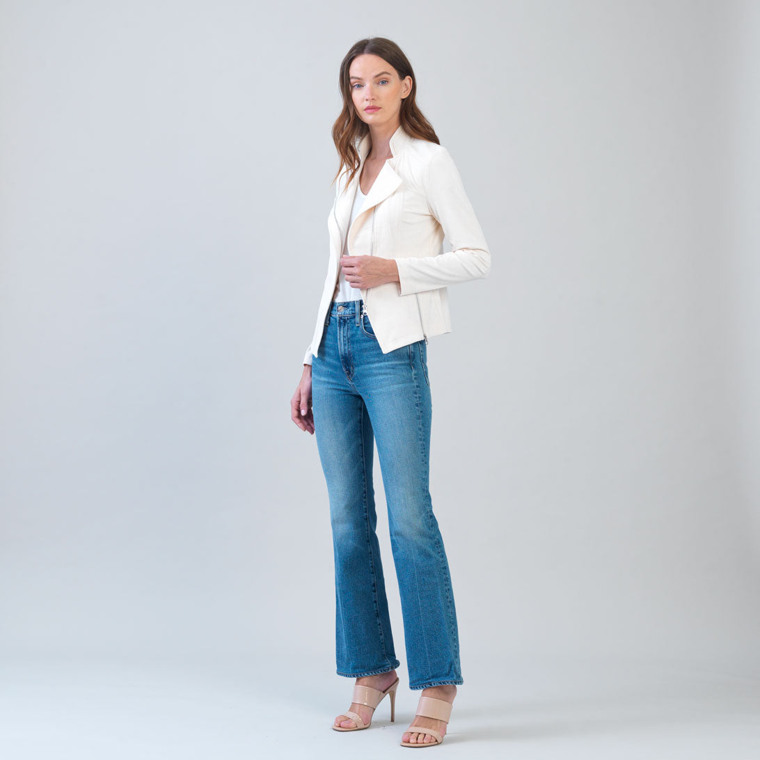 Soft Suede - Signature Jacket - Cream | Clara Sunwoo New