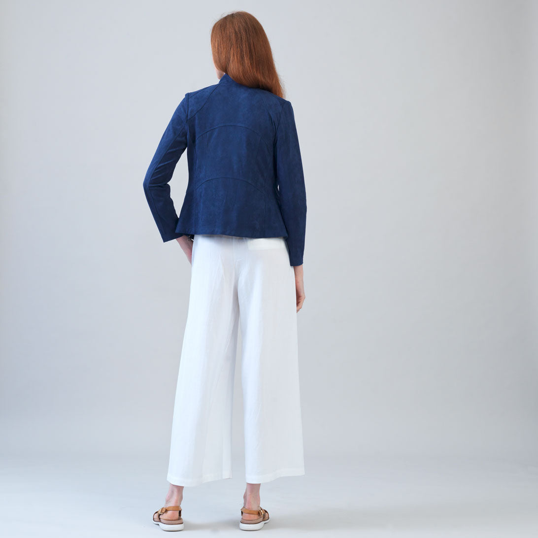 Soft Suede - Signature Jacket - Navy | Clara Sunwoo Essential