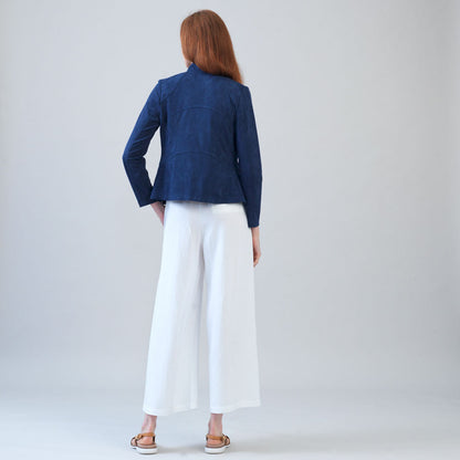 Soft Suede - Signature Jacket - Navy | Clara Sunwoo Essential