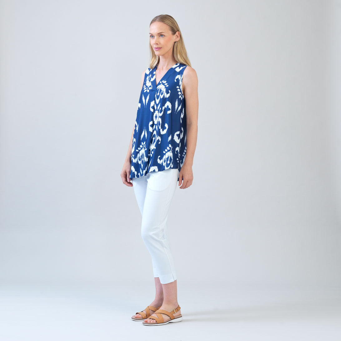 Butter Knit - Asymmetrical Tunic Tank - Tile Motif - Limited Sizes | Clara Sunwoo Great Value