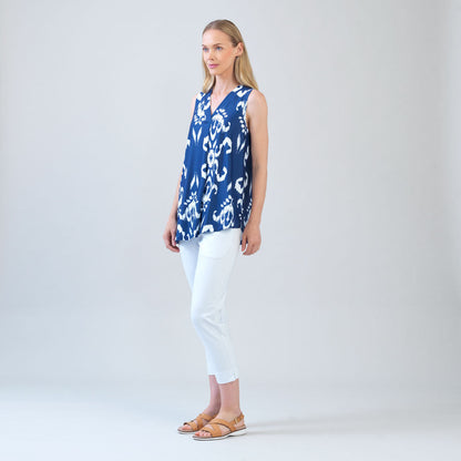 Butter Knit - Asymmetrical Tunic Tank - Tile Motif - Limited Sizes | Clara Sunwoo Great Value
