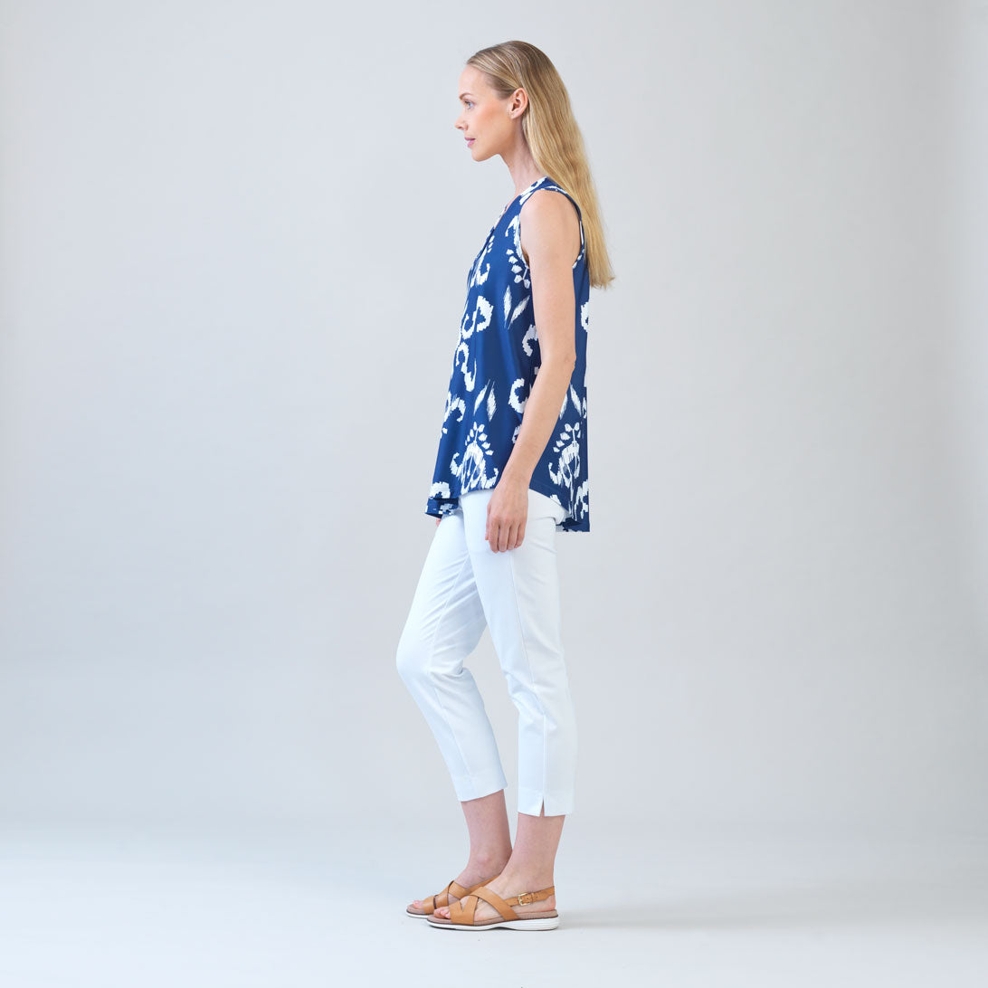 Butter Knit - Asymmetrical Tunic Tank - Tile Motif - Limited Sizes | Clara Sunwoo Great Value