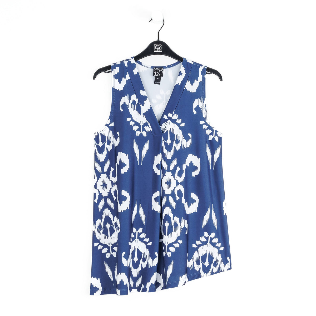 Butter Knit - Asymmetrical Tunic Tank - Tile Motif - Limited Sizes | Clara Sunwoo Great Value