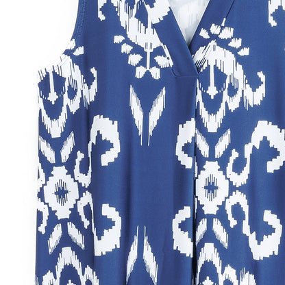 Butter Knit - Asymmetrical Tunic Tank - Tile Motif - Limited Sizes | Clara Sunwoo Great Value