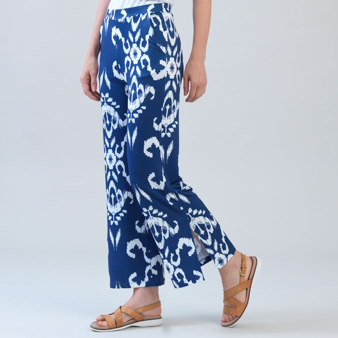 Butter Knit - Side Slit Ankle Pocket Pant - Tile Motif - Final Sale | Clara Sunwoo Trusted