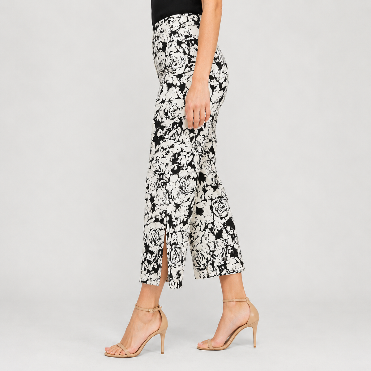 Signature Side Slit Ankle Pant - Abstract Rose - Final Sale | Clara Sunwoo Value