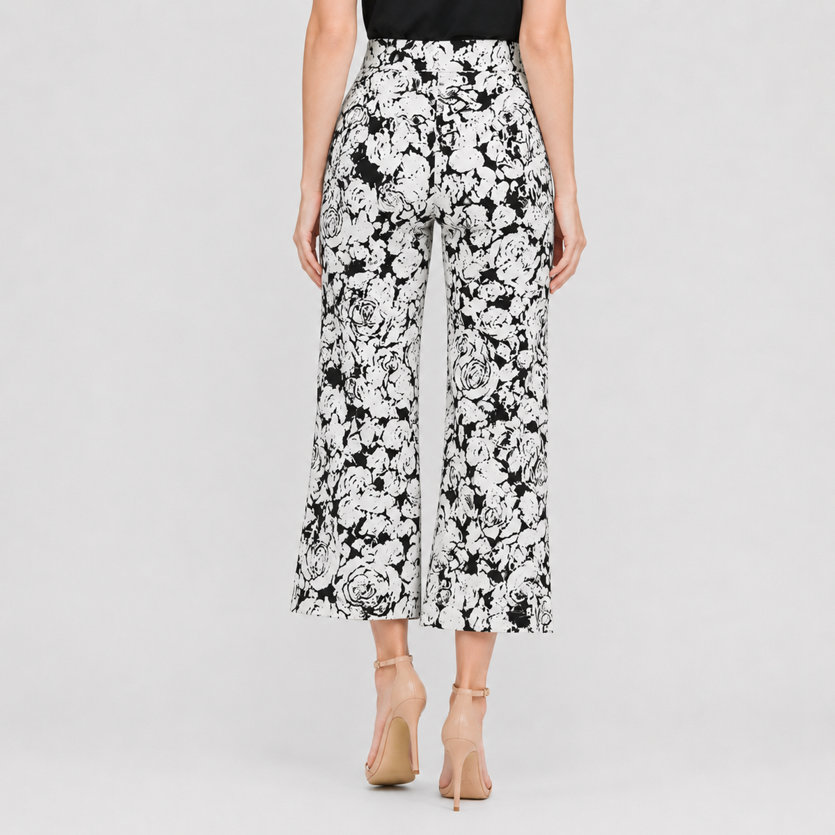 Signature Side Slit Ankle Pant - Abstract Rose - Final Sale | Clara Sunwoo Value