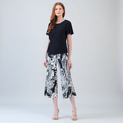 Signature Modern Gaucho Pant - Abstract Etch | Clara Sunwoo Customer Favorite