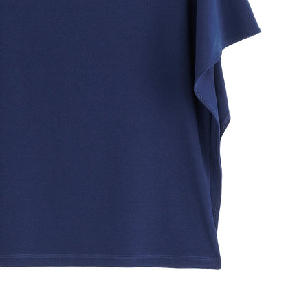 Caftan Flutter Sleeve Top - Navy | Clara Sunwoo Essential
