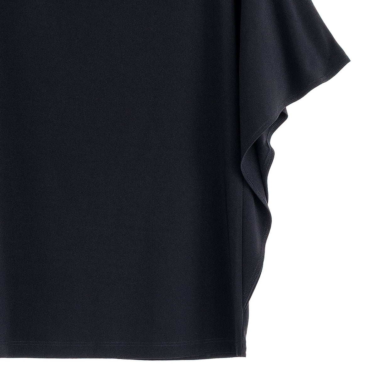 Caftan Flutter Sleeve Top - Black | Clara Sunwoo Quality