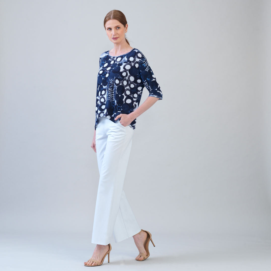 Loose Cut Half Sleeve Top - Circle Splatter - Final Sale | Clara Sunwoo Hot Sale