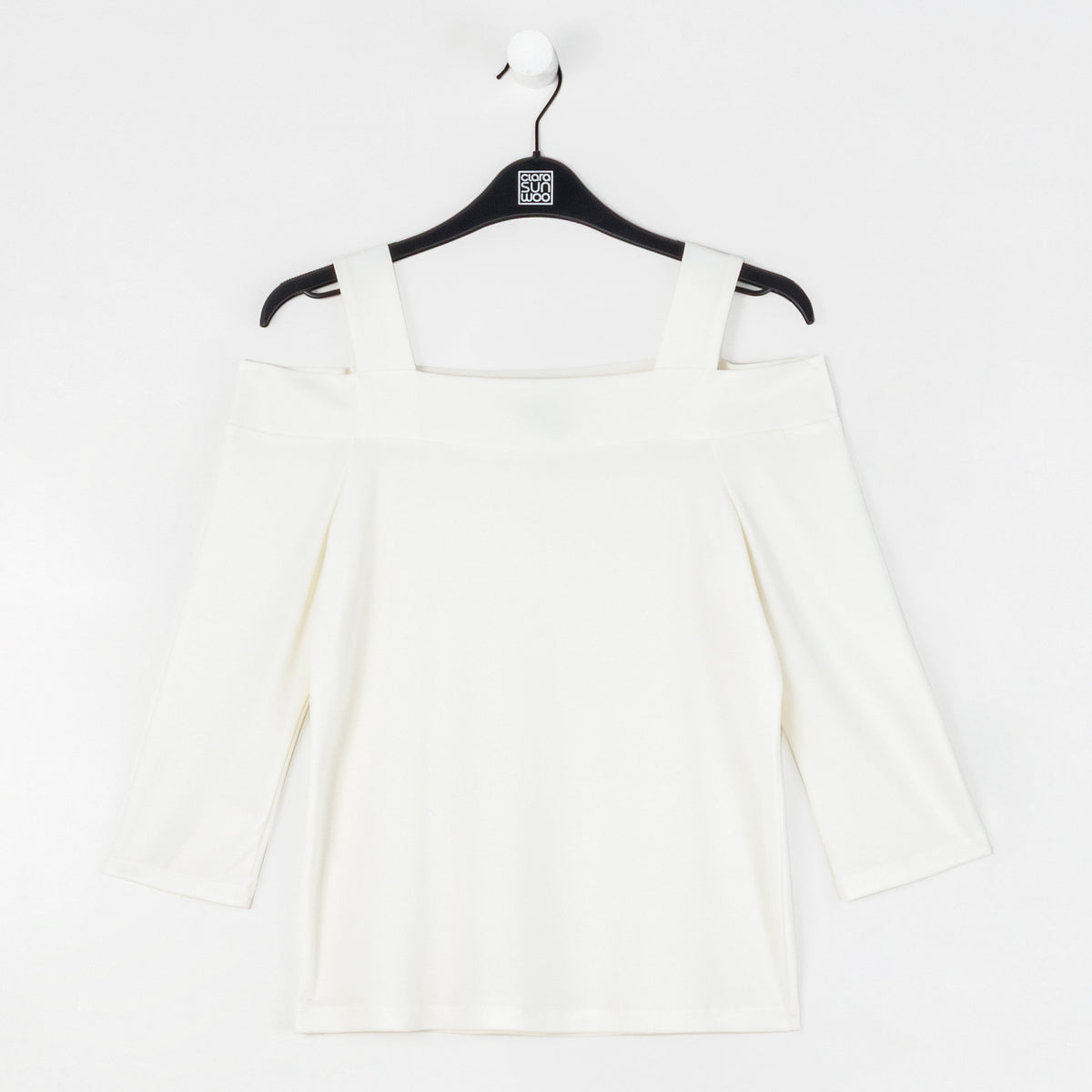 Signature Cold Shoulder Top - Ivory - Final Sale | Clara Sunwoo Customer Favorite