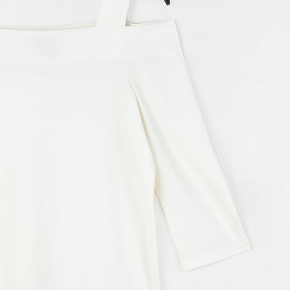 Signature Cold Shoulder Top - Ivory - Final Sale | Clara Sunwoo Customer Favorite