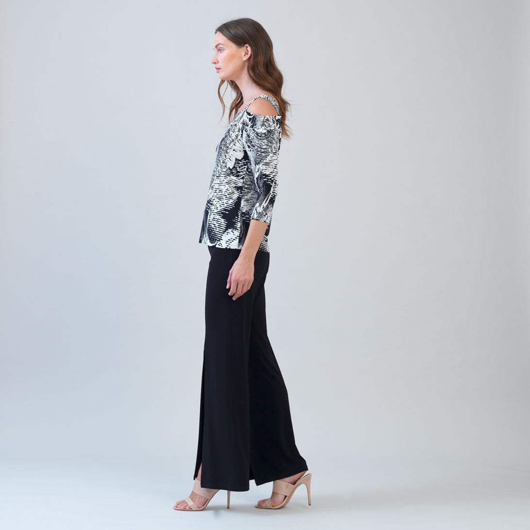 Signature Cold Shoulder Top - Abstract Etch | Clara Sunwoo Top Pick