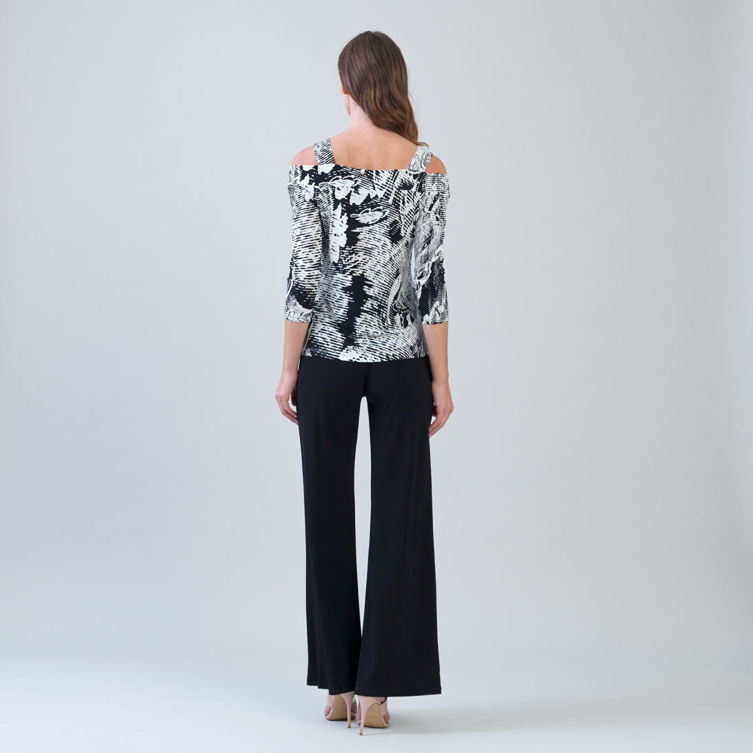 Signature Cold Shoulder Top - Abstract Etch | Clara Sunwoo Top Pick