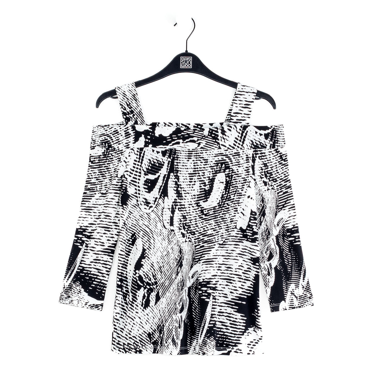 Signature Cold Shoulder Top - Abstract Etch | Clara Sunwoo Top Pick