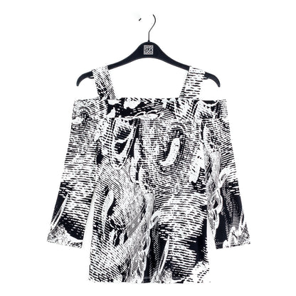 Signature Cold Shoulder Top - Abstract Etch | Clara Sunwoo Top Pick